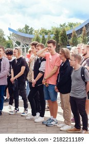 A Large Group Of Young People Came To Participate In The Contest. Photo Taken On June 17, 2022 In Gomel, Belarus