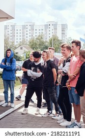 A Large Group Of Young People Came To Participate In The Contest. Photo Taken On June 17, 2022 In Gomel, Belarus