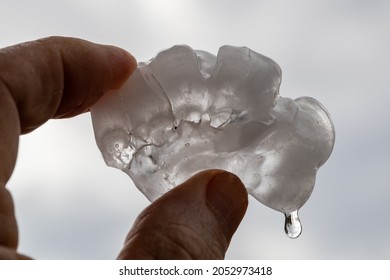 Large Hail Stone From Thunder Storm