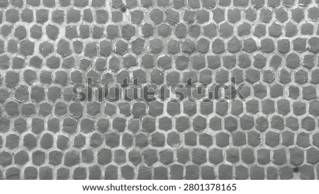 large hexagonal paving block wall texture