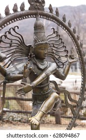 Large Historical Brass Statue Of Hindu God Shiva