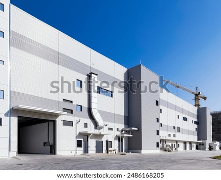 Large industrial factory warehouse building