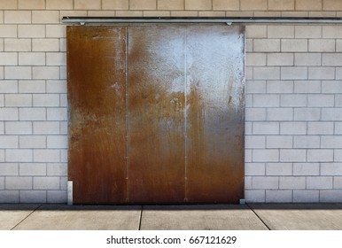 Large Industrial Modern Steel Barn Door 