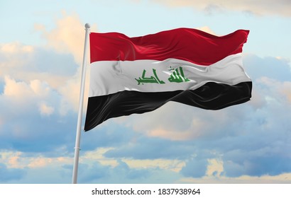 Large Iraq Flag Waving Wind Stock Photo 1837938964 | Shutterstock