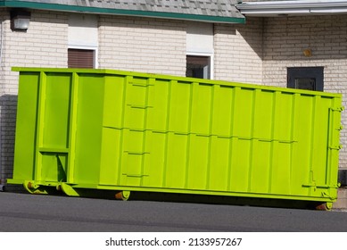 large iron dumpster garbage metal recycle outdoor trash
