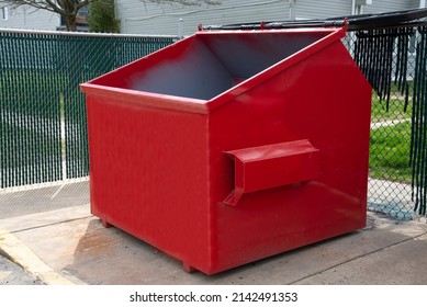 large iron dumpster garbage metal recycle outdoor industrial