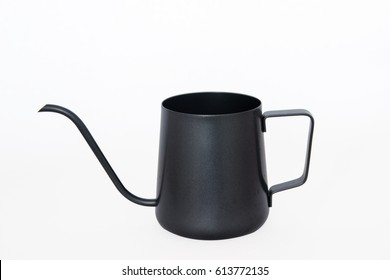 Large Isolate black tea pot on white background.