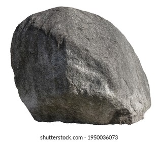 A Large Isolated Boulder Or Rock On A White Background