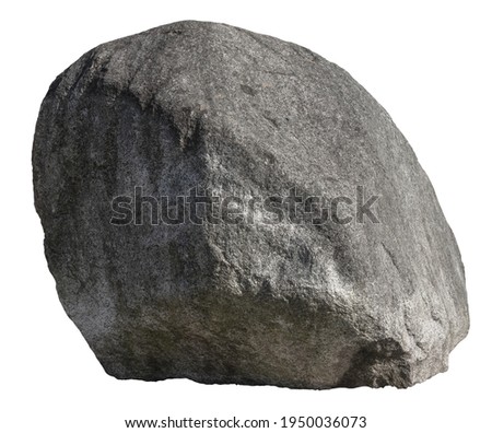 A Large Isolated Boulder Or Rock On A White Background