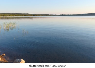 A Large Lake With Clear Water