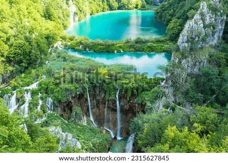 Similar – Image, Stock Photo Plitvice Lakes National Park is one of the oldest and largest national parks in Croatia. This photo is taken in July, 2023.