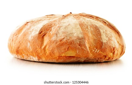 Large Loaf Of Bread Isolated On White