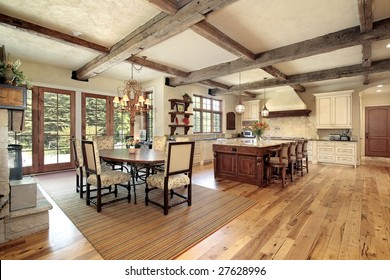 Large Luxury Rustic Kitchen