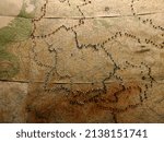 Large Map of World War II in the Churchill War Rooms in Longon, England, United Kingdom