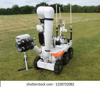 A Large Military Bomb Disposal Remote Control Robot.