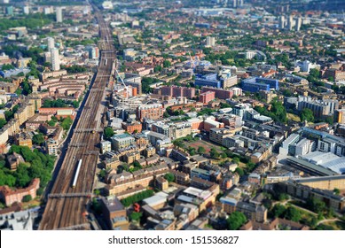 Large Modern City Center Viewed From Above