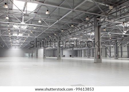Large modern empty storehouse