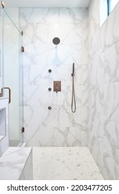 Large Modern Shower In Master Bath