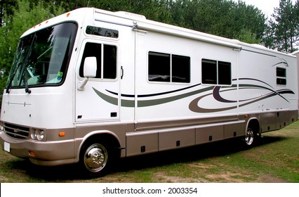 Large motorhome going on vacation