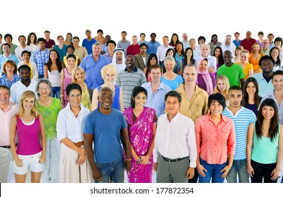 Large Multi-Ethnic Group of People - Shutterstock ID 177872354