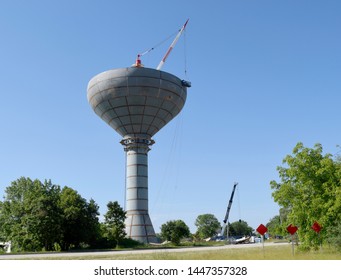 Large Municipal Water Tower Under Construction Stock Photo 1447357328 ...