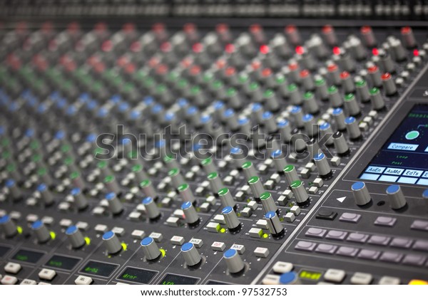 Large Music Mixer Desk Recording Studio Stock Photo Edit Now