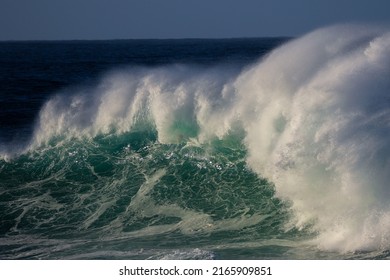 Large Ocean Wave Crashing With Water Spray, Garden Route National Park