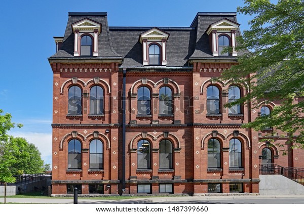 Large Old Fashioned Brick Building Mansard Stock Photo Edit Now