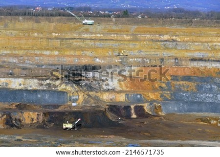 Large open pit mine for ore mining and exploitation Stock photo © 