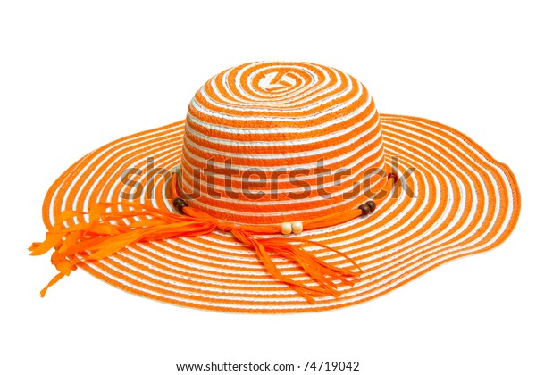 orange ladies hat