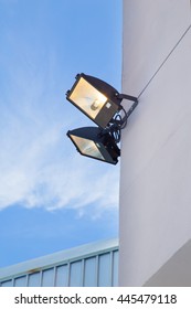 Large Outdoor Light For Building Security.