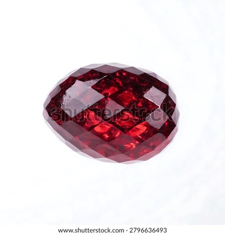 Large oval cut ruby gemstone