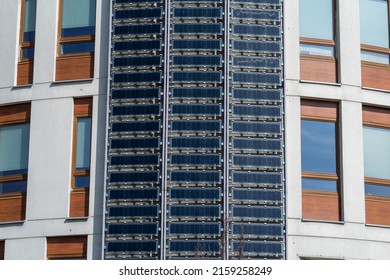 Large Photovoltaic Installation On A Building Facade