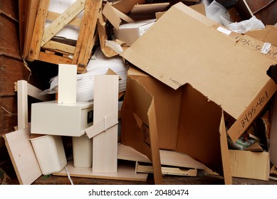 Large pile of trash from a hotel renovation construction site - Shutterstock ID 20480474