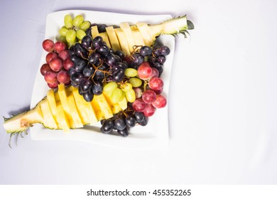large plate of fruit