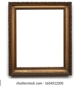 Large Portrait Orientation Rectangular Antique Ornate Gilded Picture Frame For An Oil Painting. 