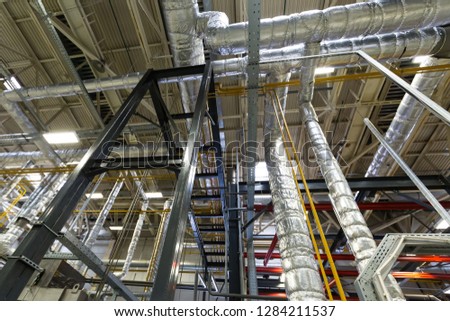 Large Production Room Ventilation System Stock Photo Edit