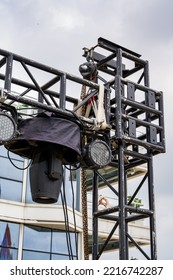 Large Professional Stage Spotlight Close-up