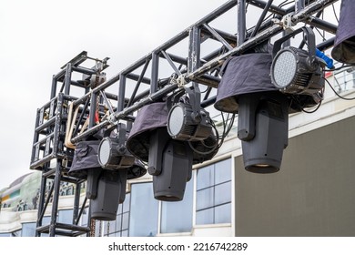 Large Professional Stage Spotlight Close-up