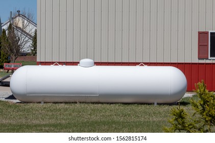 Large Propane Or Liquid Gas Tank.