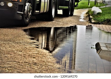 A large puddle