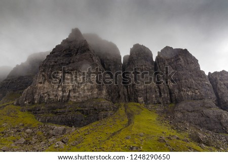 Similar – Image, Stock Photo Old Man of Storr on the Isle of Skye in Scotland