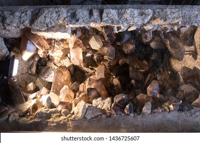 Large Quartz Crystals In The Cave