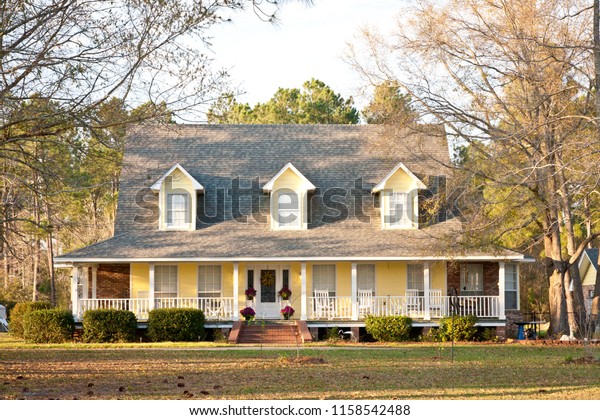 Large Ranch Style Country Home Wrap Stock Photo Edit Now 1158542488