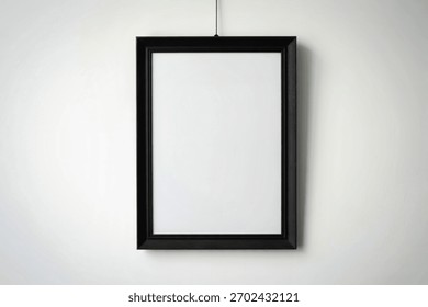 a large rectangular black picture frame