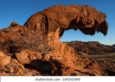 Large Rock Formation In Evening Light, Twyfelfontein, Kunene Region, Namibia