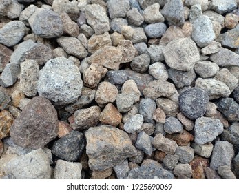 large rock fragments used for garden decoration