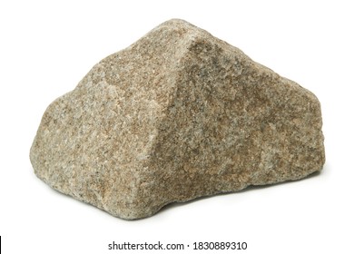 Large rock stone isolated on a white background.
