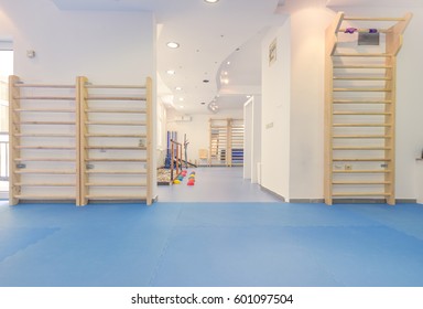 Large Room Interior, No People, Physical Therapy, Wall Bars