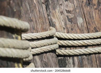 Large Rope Wrapped Aroung Dock Posts